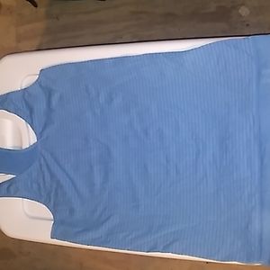 Under armor tank top blue and light blue striped medium